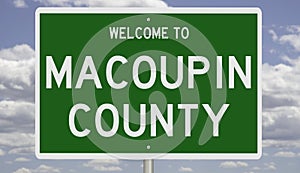 Road sign for Macoupin County photo
