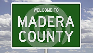 Road sign for Madera County photo