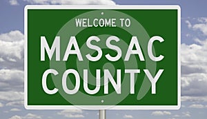 Road sign for Massac County
