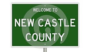 Road sign for New Castle County