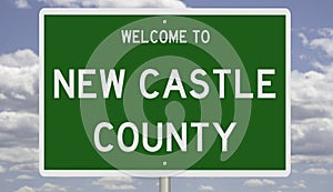 Road sign for New Castle County