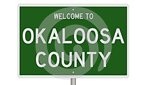 Road sign for Okaloosa County photo
