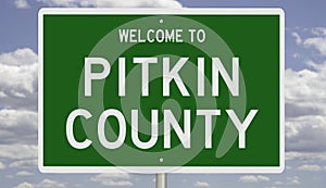 Road sign for Pitkin County