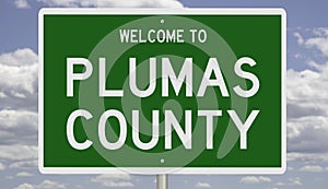 Road sign for Plumas County photo