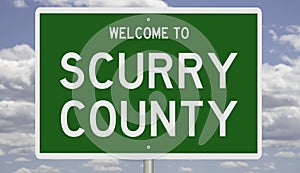 Road sign for Scurry County photo