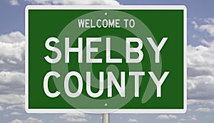 Road sign for Shelby County photo