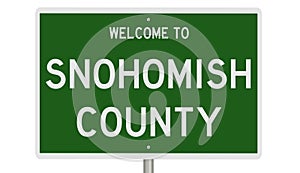 Road sign for Snohomish County photo