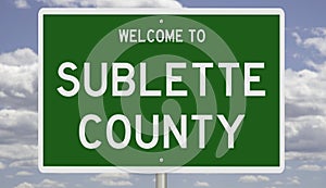 Road sign for Sublette County photo