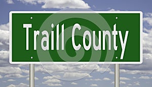 Road sign for Traill County