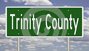 Road sign for Trinity County photo