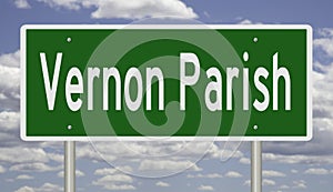 Road sign for Vernon Parish photo