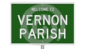 Road sign for Vernon Parish photo