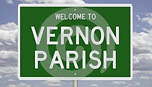 Road sign for Vernon Parish photo