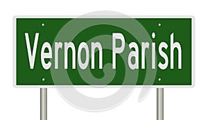 Road sign for Vernon Parish photo