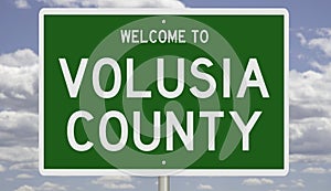 Road sign for Volusia County photo