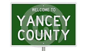 Road sign for Yancey County photo