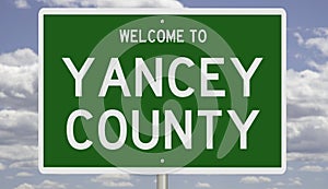 Road sign for Yancey County photo