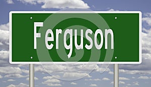 Highway sign for Ferguson photo