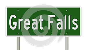 Highway sign for Great Falls Montana photo