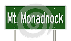 Highway sign for Mt. Monadnock New Hampshire photo