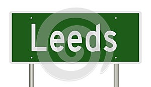 Highway sign for Leeds