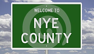 Highway sign for Nye County photo