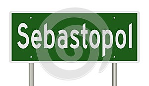 Highway sign for Sebastopol California photo