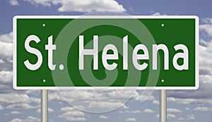 Highway sign for St. Helena California photo