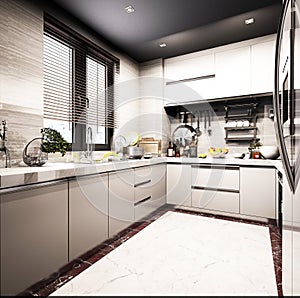 Rendering kitchen room