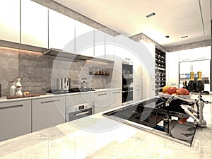 Rendering kitchen room