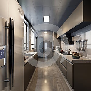 Rendering kitchen room