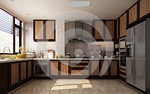 Rendering kitchen room