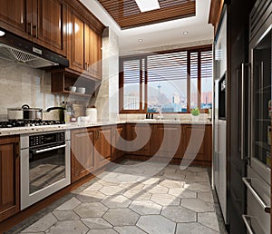 Rendering kitchen room