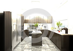 Rendering kitchen room