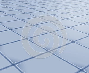 Rendering reflective surface or floor made of square tiles photo