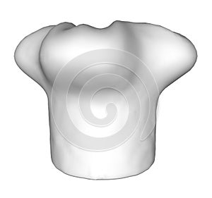 Renderof a white chef hat