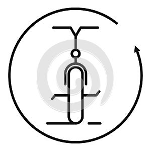 Renew rent bike icon, outline style