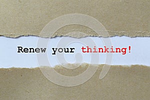 Renew your thinking