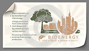 Renewable energy from bioenergy paper infographics