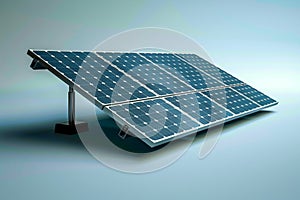 Renewable energy concept Photovoltaic solar panel, isolated with distinct shadow