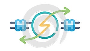Renewable Energy Cycle Exchange Icon Vector, vector design Generative AI
