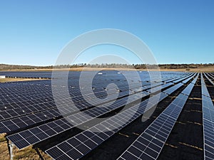 Renewable energy featuring a massive solar panel farm