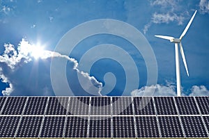 Renewable energy generation - wind turbines and solar plants