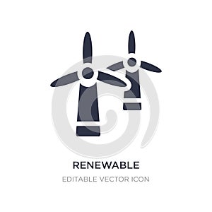 renewable energy label icon on white background. Simple element illustration from General concept
