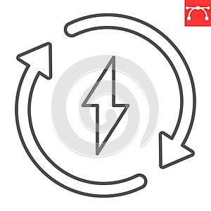 Renewable energy line icon