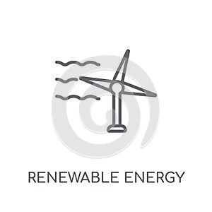 Renewable energy linear icon. Modern outline Renewable energy lo