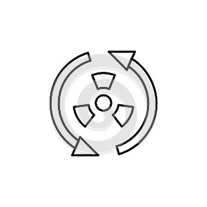 Renewable energy, nuclear icon. Simple line, outline vector electro power icons for ui and ux, website or mobile application