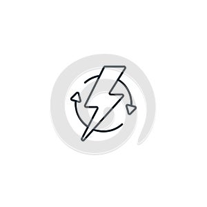 Renewable energy outline icon. Monochrome simple sign from social causes and activism collection. Renewable energy icon