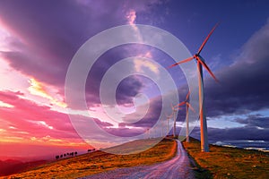 Renewable energy with wind turbines