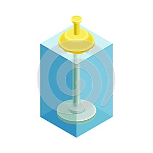 Renewable Green Energy Source with Hydrogen Fuel Isometric Vector Illustration